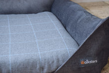 Load image into Gallery viewer, Aviemore Dog Bed in Dark Grey Check