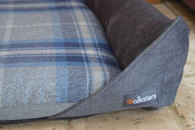 Load image into Gallery viewer, Aviemore Dog Bed in Grey & Blue Check
