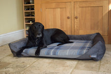 Load image into Gallery viewer, Aviemore Dog Bed in Grey & Blue Check