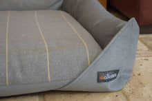 Load image into Gallery viewer, Aviemore Dog Bed in Light Grey Check