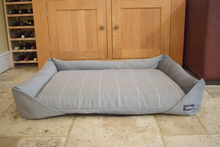 Load image into Gallery viewer, Aviemore Dog Bed in Light Grey Check