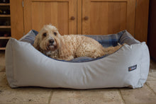 Load image into Gallery viewer, Buckingham Luxury Fabric Dog Bed in Grey & Blue Check