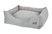 Load image into Gallery viewer, Buckingham Luxury Fabric Dog Bed in Light Grey Check