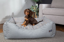 Load image into Gallery viewer, Buckingham Luxury Fabric Dog Bed in Light Grey Check