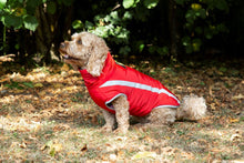 Load image into Gallery viewer, Fleece Lined Reflective Raincoat in Red