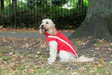 Load image into Gallery viewer, Fleece Lined Reflective Raincoat in Red