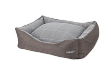 Load image into Gallery viewer, Buckingham Luxury Fabric Dog Bed in Dark Grey
