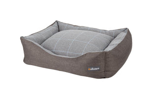 Buckingham Luxury Fabric Dog Bed in Dark Grey