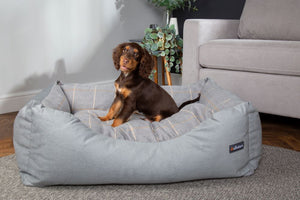 Grey check 2024 dog bed