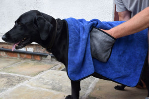 Microfibre Dog Towel with Hand Pockets